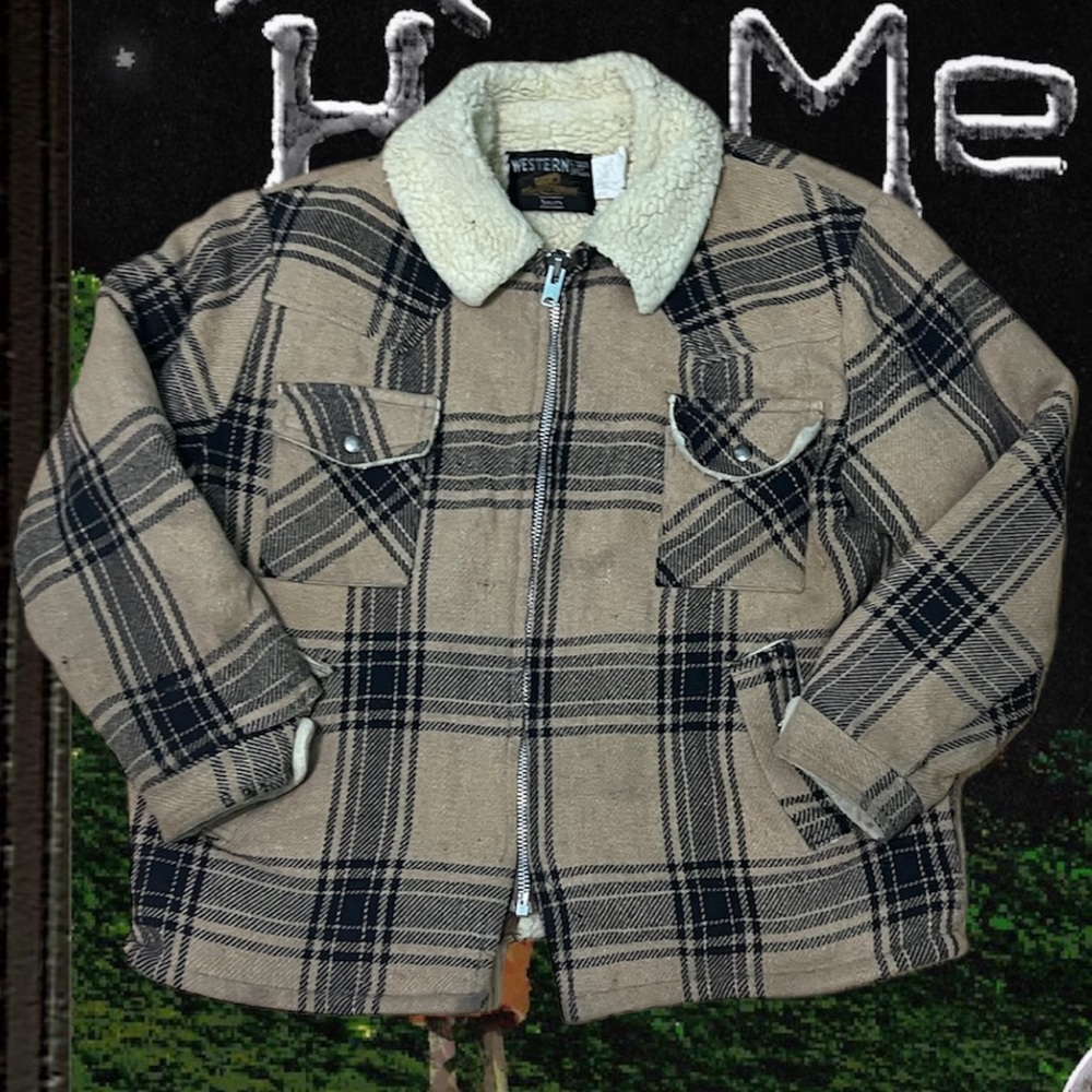 Vintage sears shearling flannel